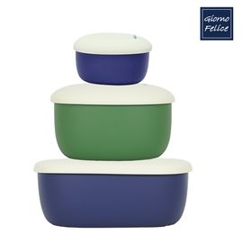 GIORNO FELICE TheSili Platinum Silicone EasyCook Food Storage Container 3-Piece Set 4-Piece Set_Made in Korea